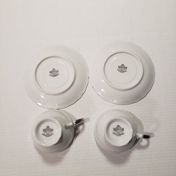 Harmony House Fine Chine Cup and Saucer Silver Sonata (lot of 2) - Picture 3 of 5